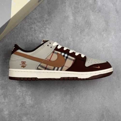 Local Core Private Nike Sb Dunk Low Burberry Joint---Brown Khaki Plaid High-End