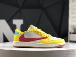 Nike Travis Scott X Jordan 1 Low Collaboration Reverse Swoosh Low-Top Casual Ver
