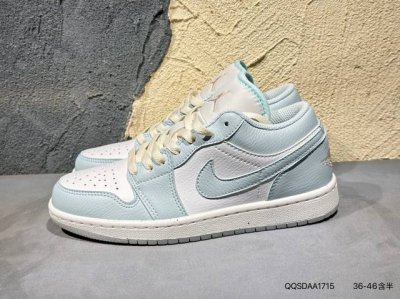 New Product Launch Real Shot Air Jordan 1 Low Low-Top Blue Lemon Aj1 Jordan 1 Ge