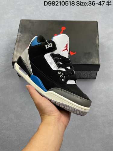 air Jordan 3 Retro Rare Air Black Gray Blue Aj3 Jordan 3 Aj3 Joe 3 Black Gray