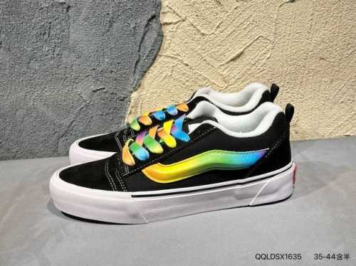 Vans Knu-Skool Vr3 Lx Bread Shoes Black And Red Stitching Low-Top Retro Casual V