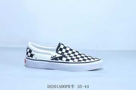 Vans X Black And White Checkerboard Slip-On Slippers 58201Adopr Half 35-44 - Click Image to Close