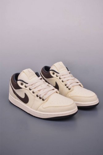 air Jordan 1 Low Beige Aj1 Jordan 1 Low-Top Casual Sneakers Synchronized With