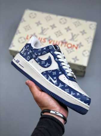 nike Air Force 1'07 Low Lv Joint White And Blue Small White Hook Air Force On - Click Image to Close