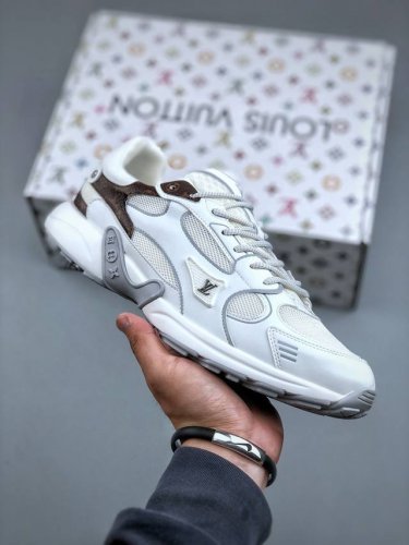 2025 Louis Vuitton Olympia Leather Round-Toe Lace-Up Low-Top Casual Shoes For Me