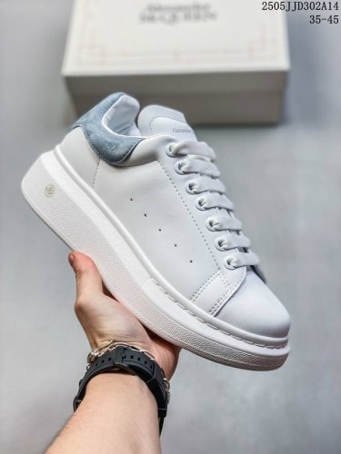Authentic Italian Luxury Brand Alexander Mcqueen Sole Leather Sneakers Low-Top F