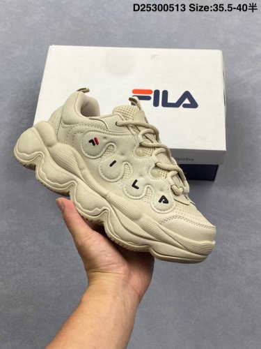 Company-Grade Fila Fusion Bianco Fabric Synthetic Leather Hard Candy-Colored, Se