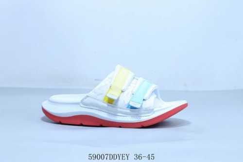 Hoka Summer Versatile Beach Magic Tape Flip-Flop Solid Color Simple Indoor Slipp