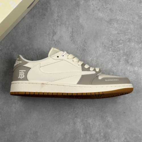 Local Core Private Air Jordan 1 Low Og Sp Burberry Collaboration - Beige Gray An