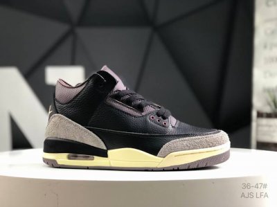 Company-Grade With Half Sizes Nike X Air Jordan 3 Black Brown Original Paperboar
