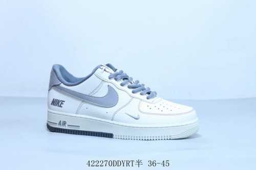 Nike Air Force 1 Af1 Nike Low-Top Air Force One Casual Sneakers Gray And White I