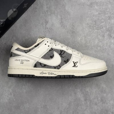 Local Core Private Nk Sb Dunk Low Lv Collaboration Off-White Black Fabric 3M Ref