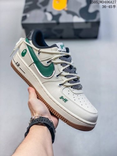 Overseas Limited Sale Company-Level Nike Air Force 1 '07 Low Bape Co-Branded Bei