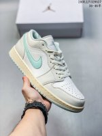 air Jordan 1 Low White Green Aj1 Jordan 1 Low-Top Casual Sneakers Synchronize