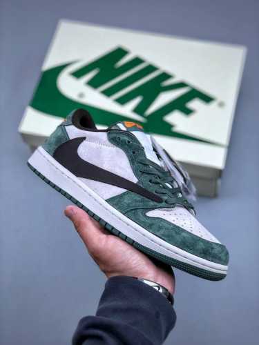 Nike Travis Scott X Air Jordan 1 Low Collaboration Reverse Swoosh Low-Top Cultur