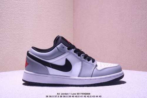 air Jordan 1 Low Jordan 1 Low-Top Sneakers, Leather Material, Real Label, Hal
