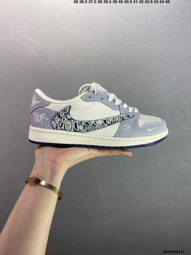 Corporate-Level Nike Air Jordan 1 Low Custom Color Matching Custom Aj Joint-High