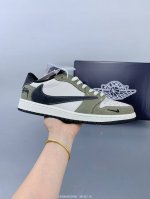 Nike Jordan Air Jordan 1 High-End Customization Low-Top Retro Shock-Absorbing An