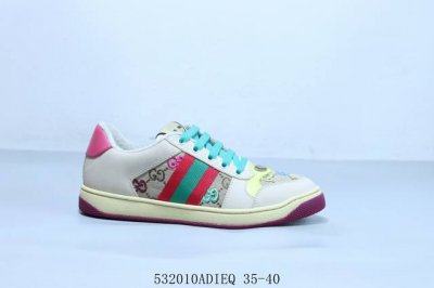 gucci Gucci Classic Double G Striped Women's Shoes Retro Old Dirty Shoes Old