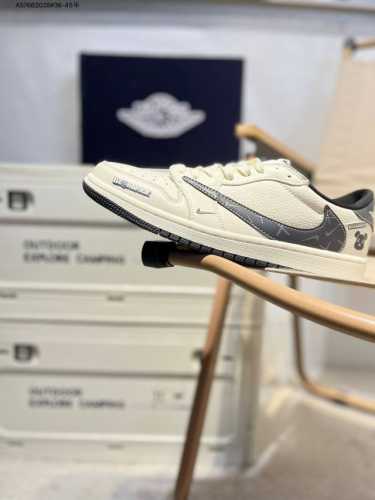 Company-Grade First-Layer Leather Jordan Air Jordan 1 Low Aj1 Low-Top Series Bas