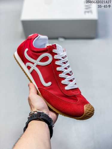 Accessory Lost Buckle 10 Yuan Loewe Ballet Runner 2.0 Calfskin Round Toe Lace-Up