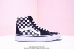 Vulcanized Process Vans Old Skool Black And White Checkered High-Top Canvas Skat