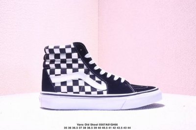 Vulcanized Process Vans Old Skool Black And White Checkered High-Top Canvas Skat