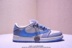 High-End Custom Travis Scott X Jordan 1 Low Violent Bear Joint-Black And White L