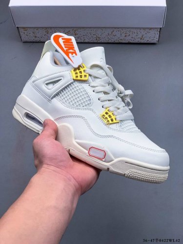 Pure Original Version! Air Jordan 4 Retro Og Cement Aj4 Joe 4 Retro Casual Sport