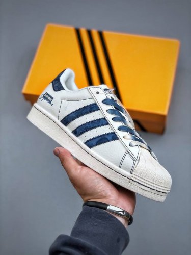 D Version Ad Originals Superstar X Supreme White And Blue Features A Brand-New F
