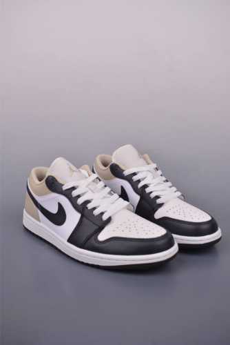 air Jordan 1 Low Black And Brown Aj1 Jordan 1 Low-Top Casual Sneakers Synchro