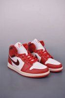 Air Jordan 1 Mid Red Burst Tmall Foreign Trade Customer Orders On The Market Wit