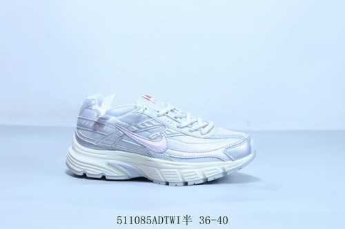 Nike Initiator Retro Dad Shoes Breathable Mesh Shiny Silver Wear-Resistant Non-S