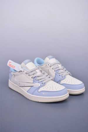 Fragment X Travis Scott X Stussy Air Jordan 1 Low Three-Party Joint Inverted Hoo - Click Image to Close