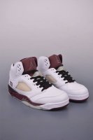 a Ma Mani Re X Jordan Air Jordan 5 Burgundy Crush Replica White Red Brown Pur