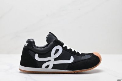 Genuine Loewe Ballet Runner Calfskin Round Toe Lace-Up Low-Top Casual Shoes Item
