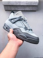 Pure Original Version! Air Jordan 4 Retro Og Cement Aj4 Joe 4 Retro Casual Sport