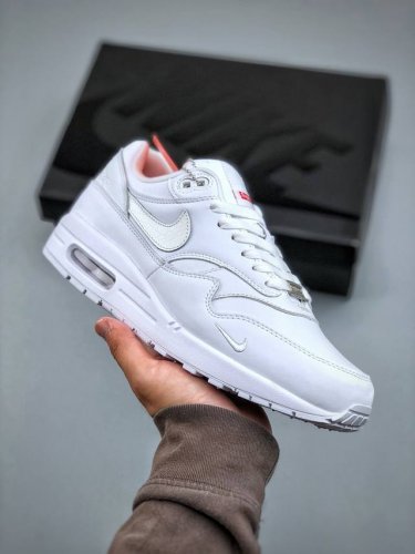 Nike Air Max 1 X Supreme White Retro Casual Running Shoes Official Release Authe