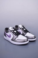 Air Jordan 1 Low Purple Black Aj1 Joe 1 Low-Top Casual Sneakers Synchronized Off