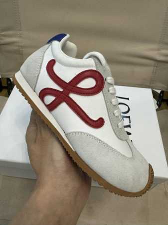 Loewe Loewe Agend Training Shoes, Trendy Leather Ballet-Inspired Color-Block Chi - Click Image to Close