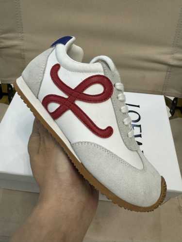 Loewe Loewe Agend Training Shoes, Trendy Leather Ballet-Inspired Color-Block Chi