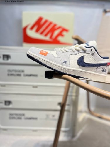 Company-Level First-Layer Pistusi X Jordan Air Jordan 1 Low Aj1 Low-Top Series B