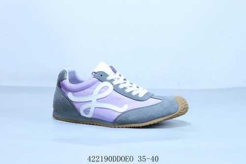 Loewe Ballet Runner Calf Leather Round Toe Lace-Up Low-Top Waffle Series Casual