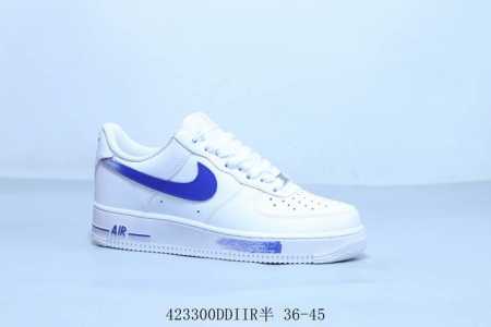 Nike Air Force 1 Af1 Nike Air Force 1 Casual Skate Shoes Blue And White Product - Click Image to Close