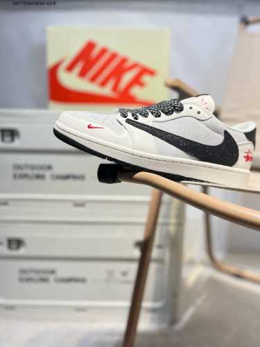 Company-Level First-Layer Pistusi X Jordan Air Jordan 1 Low Aj1 Low-Top Series B