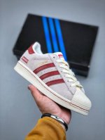Ad Originals Superstar X Supreme Grey Red Uses A New Top-Layer Stitching Leather