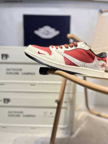 Company-Grade Top-Layer Leather Jordan Air Jordan 1 Low Aj1 Low-Top Series Baske