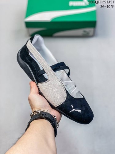 Yldejiapuma Speedcat Comfortable Versatile Thin-Soled Casual Ballet Shoes Silver