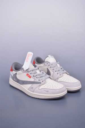 Fragment X Travis Scott X Stussy Air Jordan 1 Low Three-Party Joint Inverted Hoo - Click Image to Close