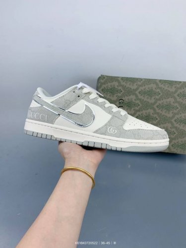 High-End Custom Nike Sb Dunk Low Gucci Joint --- Denim Gray High-End Custom Low-